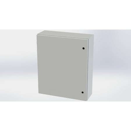 Saginaw Control & Engineering 1/4 Turn Latch Electrical Enclosures, 36 in H, 10 in D, 30 in W, NEMA 3R, 4, 12, 13, Carbon Steel SCE-36EL3010LPLG
